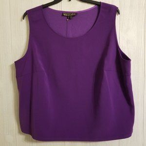 Donna Vinci Couture Women's Size 22 Elegant Purple Sleeveless Blouse Top